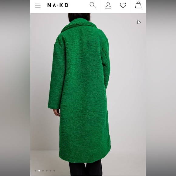 Brand new NA-KD green teddy coat - Picture 6 of 9